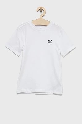 Zdjęcie produktu adidas Originals t-shirt bawełniany dziecięcy kolor biały gładki