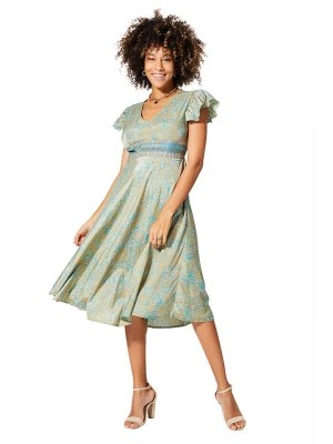 Zdjęcie produktu Aller Simplement Sukienka w kolorze niebiesko-żółtym rozmiar: 42