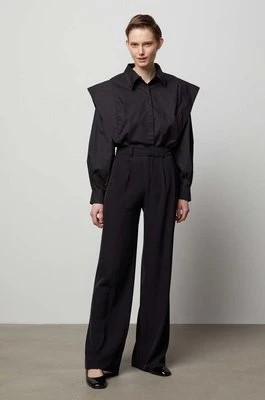 Zdjęcie produktu Answear Lab koszula damska kolor czarny relaxed z kołnierzykiem klasycznym