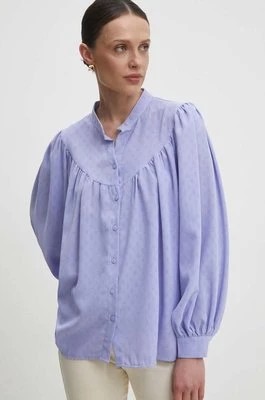 Zdjęcie produktu Answear Lab koszula damska kolor fioletowy relaxed ze stójką