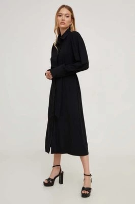 Zdjęcie produktu Answear Lab sukienka kolor czarny midi prosta