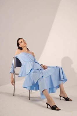 Zdjęcie produktu Answear Lab sukienka kolor niebieski maxi rozkloszowana