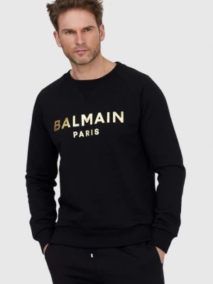 Zdjęcie produktu BALMAIN Czarna bluza męska ze złotym logo