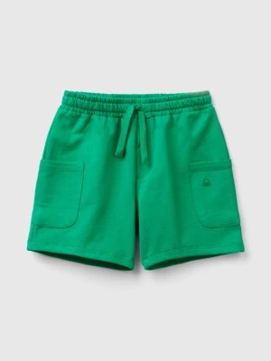 Zdjęcie produktu Benetton, Cargo Shorts In Organic Cotton, size 98, Green, Kids United Colors of Benetton