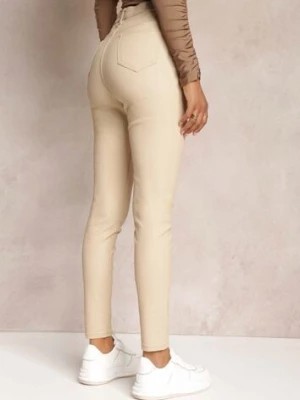 Zdjęcie produktu Beżowe Casualowe Spodnie Skinny o Modelującym Fasonie Elovi