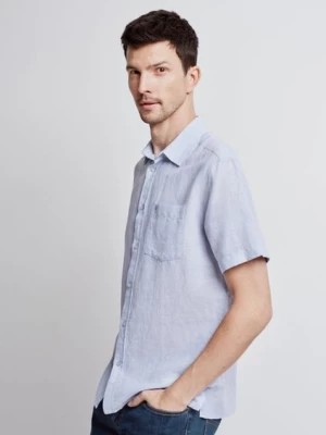 Zdjęcie produktu Błękitna koszula z krótkim rękawem męska OCHNIK