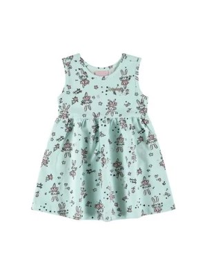 Zdjęcie produktu Błękitna sukienka niemowlęca w króliczki Quimby