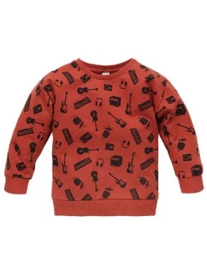 Zdjęcie produktu Bluza dla chłopca z bawełny Let's rock czerwona Pinokio
