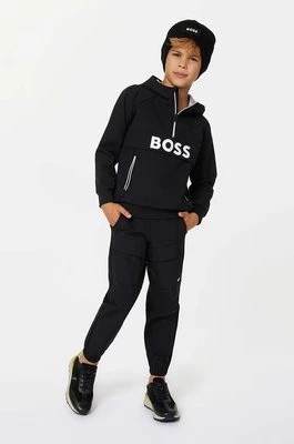 Zdjęcie produktu BOSS bluza dziecięca kolor czarny z aplikacją