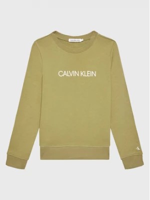 Zdjęcie produktu Calvin Klein Jeans Bluza Institutional Logo IU0IU00162 Zielony Regular Fit