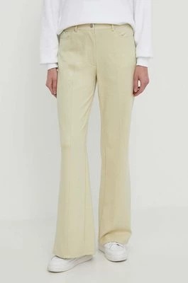 Zdjęcie produktu Calvin Klein Jeans spodnie damskie kolor zielony proste high waist J20J223124