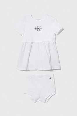 Zdjęcie produktu Calvin Klein Jeans sukienka niemowlęca kolor biały mini prosta