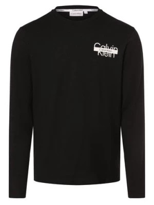 Zdjęcie produktu Calvin Klein Męska koszula z długim rękawem Mężczyźni Bawełna czarny jednolity,