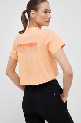 Zdjęcie produktu Columbia t-shirt bawełniany kolor pomarańczowy