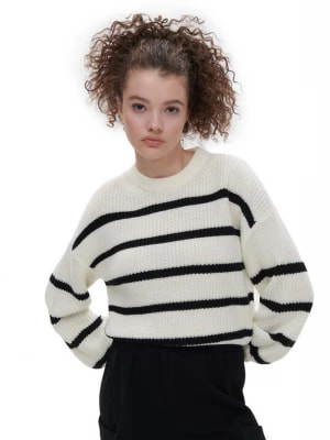 Zdjęcie produktu Cropp - Sweter w paski - kremowy