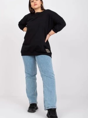 Zdjęcie produktu Czarna bawełniana bluzka plus size Odile RELEVANCE