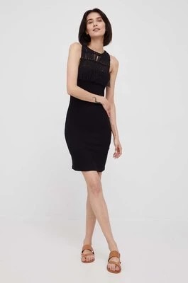 Zdjęcie produktu Desigual sukienka 22SWVK32 kolor czarny mini dopasowana
