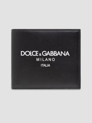 Zdjęcie produktu DOLCE & GABBANA Czarny męski portfel skórzany Dolce and Gabbana