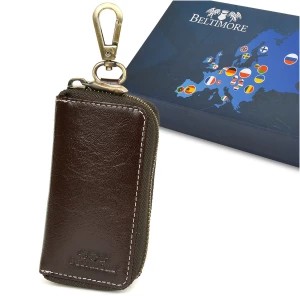 Zdjęcie produktu Etui na klucze premium skórzane kluczówka brązowe Beltimore brązowy, beżowy Merg