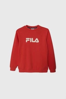 Zdjęcie produktu Fila bluza dziecięca kolor czerwony z nadrukiem