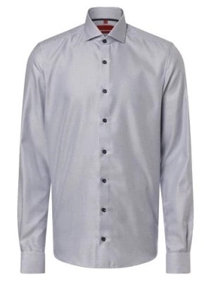 Zdjęcie produktu Finshley & Harding Koszula męska - Bez prasowania - Dwuwarstwowa - Bardzo długie rękawy Mężczyźni Slim Fit Bawełna niebieski|biały wzorzysty,