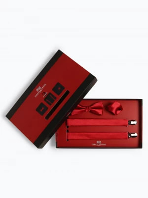 Zdjęcie produktu Finshley & Harding London Zestaw akcesoriów dla mężczyzn Mężczyźni czerwony jednolity,