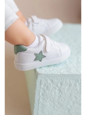Zdjęcie produktu First Step Sneakersy "Star" w kolorze biało-zielonym rozmiar: 24