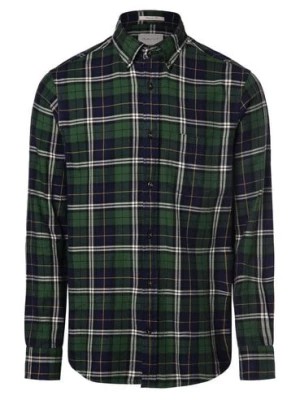 Zdjęcie produktu Gant Koszula męska Mężczyźni Comfort Fit Bawełna zielony|niebieski w kratkę,