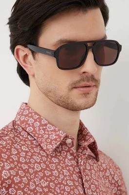 Zdjęcie produktu Gucci okulary przeciwsłoneczne męskie kolor brązowy