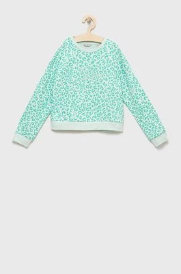 Zdjęcie produktu Guess bluza bawełniana dziecięca kolor zielony wzorzysta