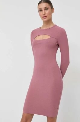 Zdjęcie produktu Guess sukienka LANA kolor różowy mini dopasowana WBBK86 KB9E2