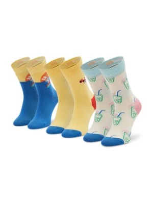 Zdjęcie produktu Happy Socks Zestaw 3 par wysokich skarpet dziecięcych XKTRA08-2000 Niebieski