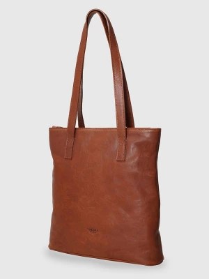 Zdjęcie produktu I MEDICI FIRENZE Skórzana torebka w kolorze jasnobrązowym - 33 x 34 x 8 cm rozmiar: onesize