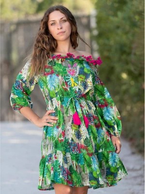 Zdjęcie produktu Isla Bonita by SIGRIS Sukienka w kolorze zielonym ze wzorem rozmiar: M