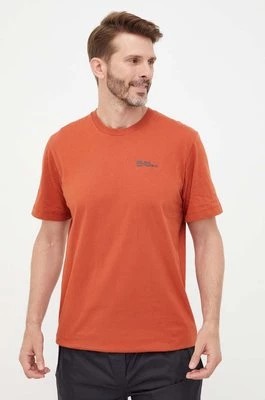 Zdjęcie produktu Jack Wolfskin t-shirt bawełniany kolor czerwony 1808382
