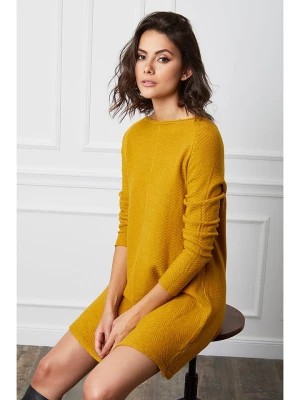 Zdjęcie produktu So Cachemire Sukienka "Aalborg" w kolorze żółtym rozmiar: M