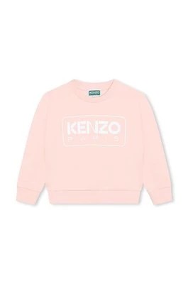 Zdjęcie produktu Kenzo Kids bluza bawełniana dziecięca kolor różowy z nadrukiem