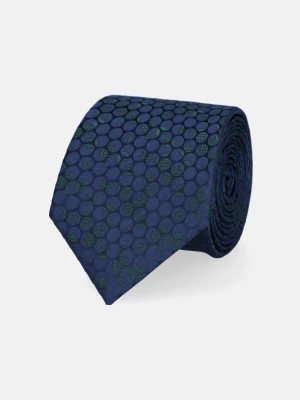 Zdjęcie produktu Krawat Granatowo-Zielony w Koła Lancerto