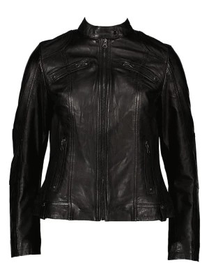 Zdjęcie produktu KRISS Skórzana kurtka "Milania" w kolorze czarnym rozmiar: 40