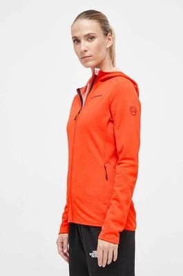 Zdjęcie produktu La Sportiva bluza sportowa Cosmic kolor pomarańczowy z kapturem gładka