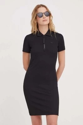 Zdjęcie produktu Lacoste sukienka kolor czarny mini dopasowana