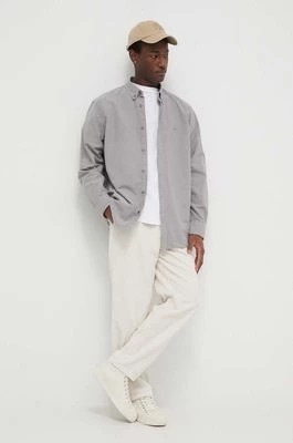 Zdjęcie produktu Levi's koszula bawełniana męska kolor szary relaxed z kołnierzykiem button-down