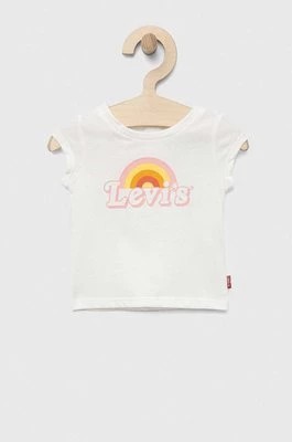 Zdjęcie produktu Levi's t-shirt bawełniany niemowlęcy kolor biały