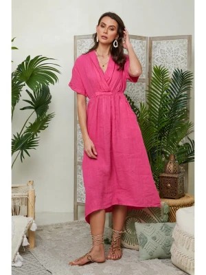 Zdjęcie produktu Lin Passion Lniana sukienka w kolorze różowym rozmiar: 38/40