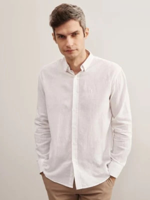 Zdjęcie produktu Lniana biała koszula męska OCHNIK