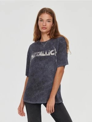 Zdjęcie produktu Luźna koszulka z nadrukiem Metallica acid wash House