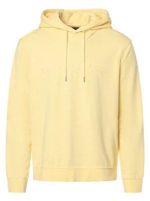Zdjęcie produktu Marc O'Polo Męski sweter z kapturem Mężczyźni Bawełna żółty jednolity,