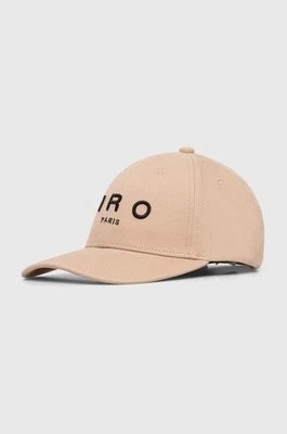 Zdjęcie produktu IRO czapka z daszkiem bawełniana kolor beżowy