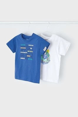 Zdjęcie produktu Mayoral t-shirt bawełniany dziecięcy 2-pack kolor niebieski z nadrukiem