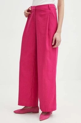 Zdjęcie produktu Medicine spodnie damskie kolor różowy szerokie high waist